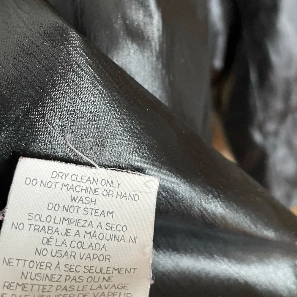 Vintage bebe Faux Leather Jacket Womens 8 Black Y2K Longline Blazer Coat